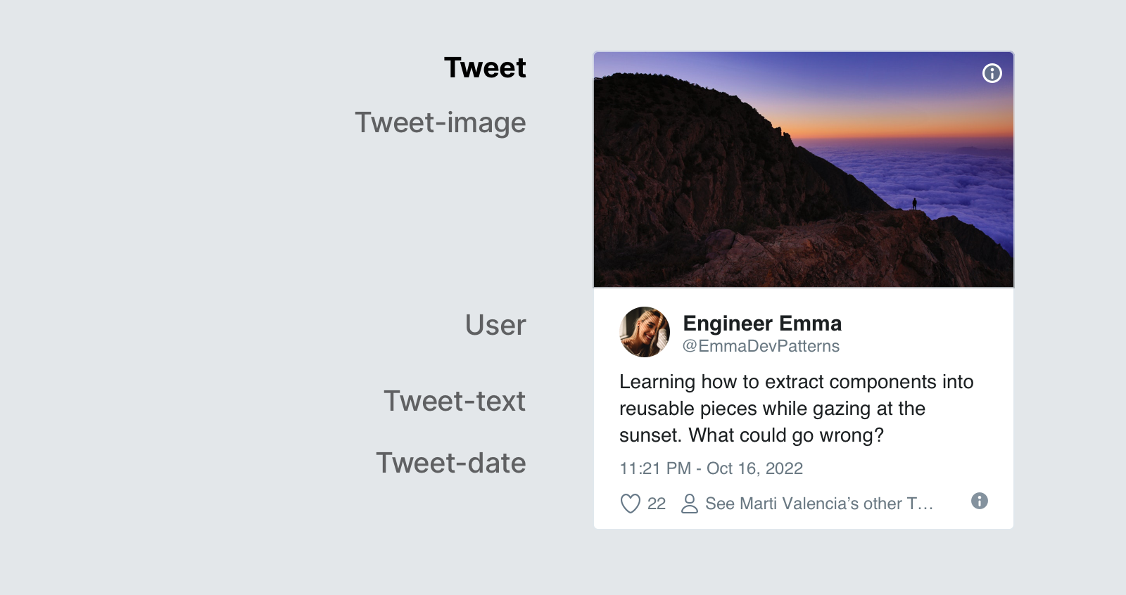 Tweet component